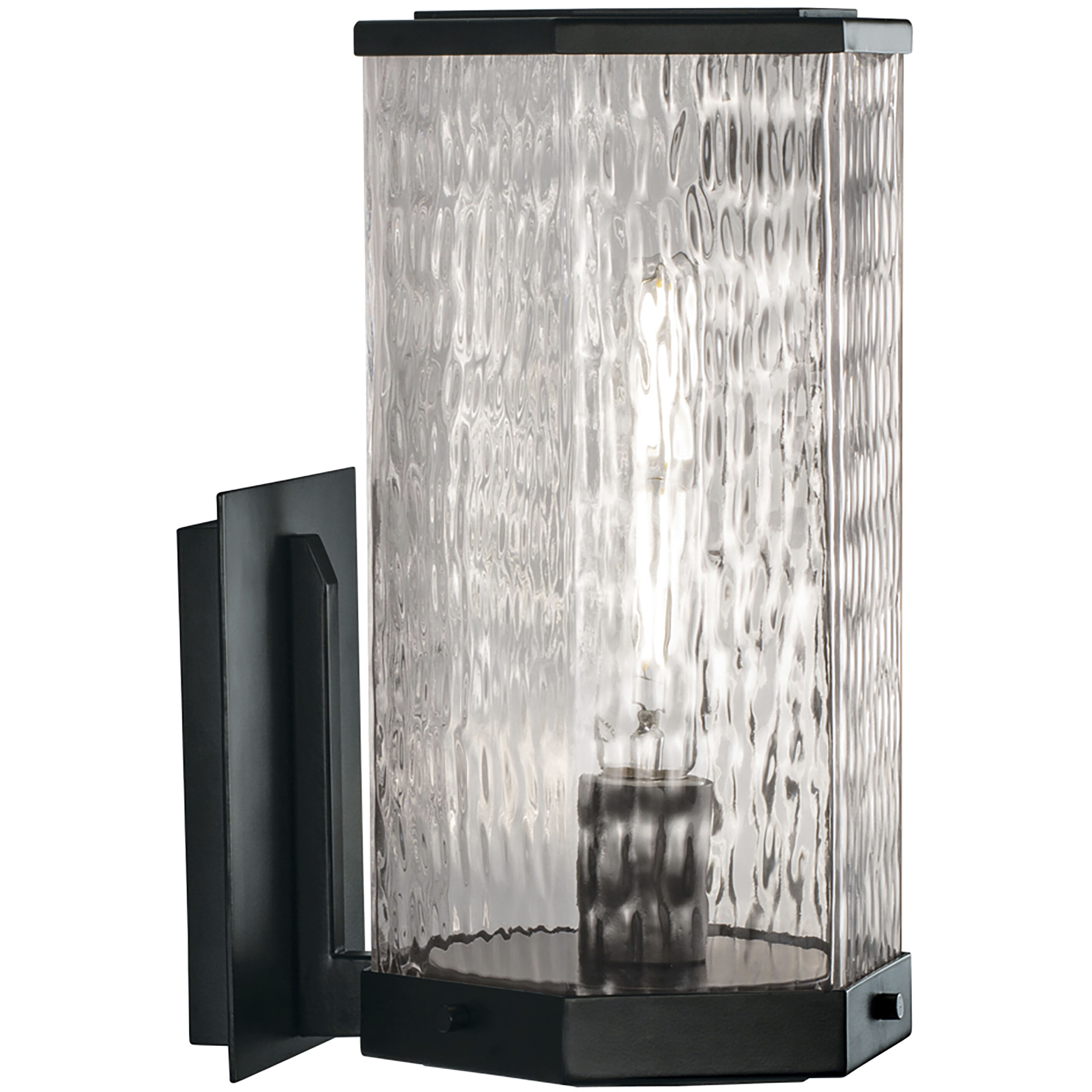 Polygon 1 Light 12.63 inch Matte Black Outdoor Wall Sconce