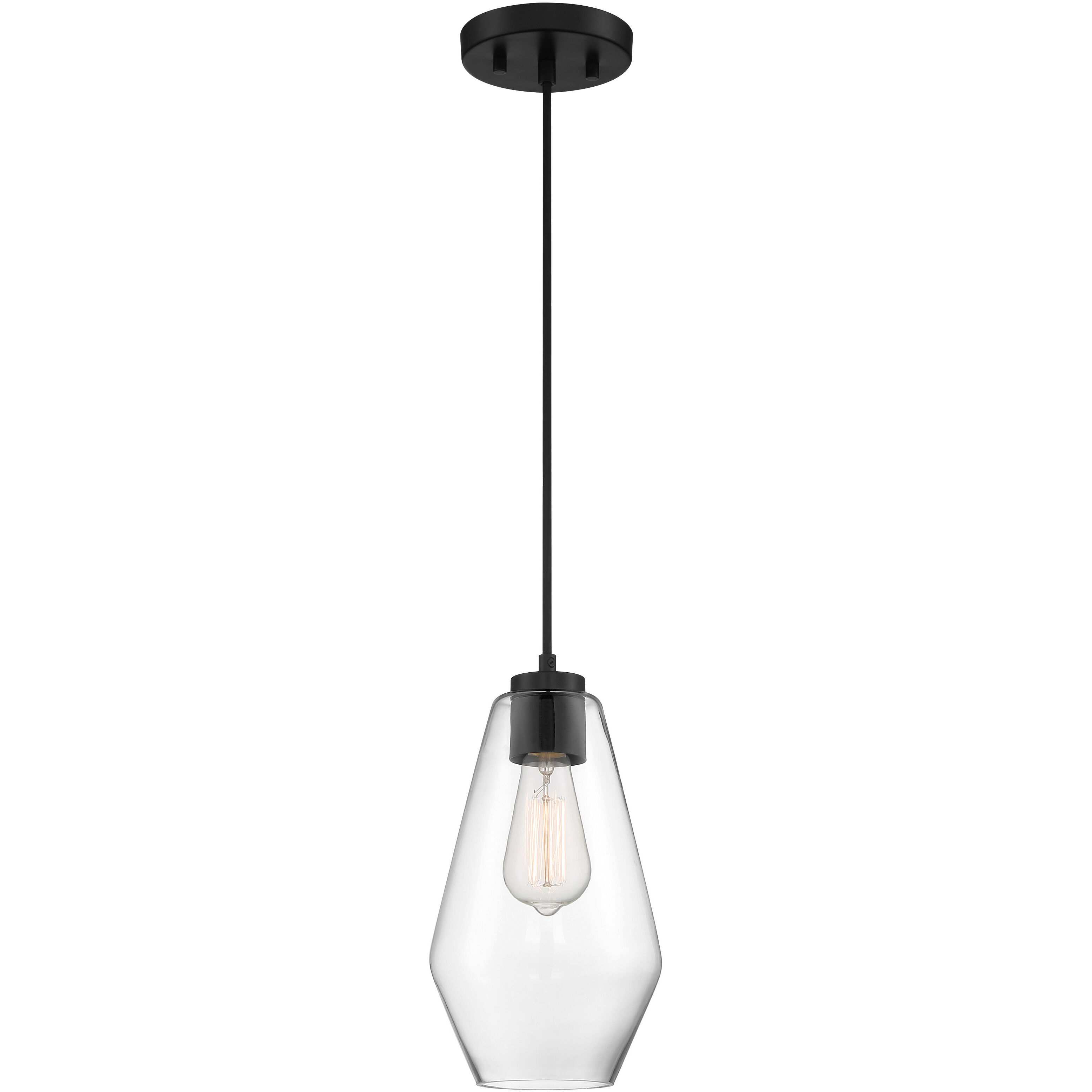 Clarity 1 Light 6.75 inch Coal Mini Pendant Ceiling Light