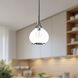 Alora Mood Hazel 1 Light 6.63 inch Chrome Pendant Ceiling Light in Clear Glass