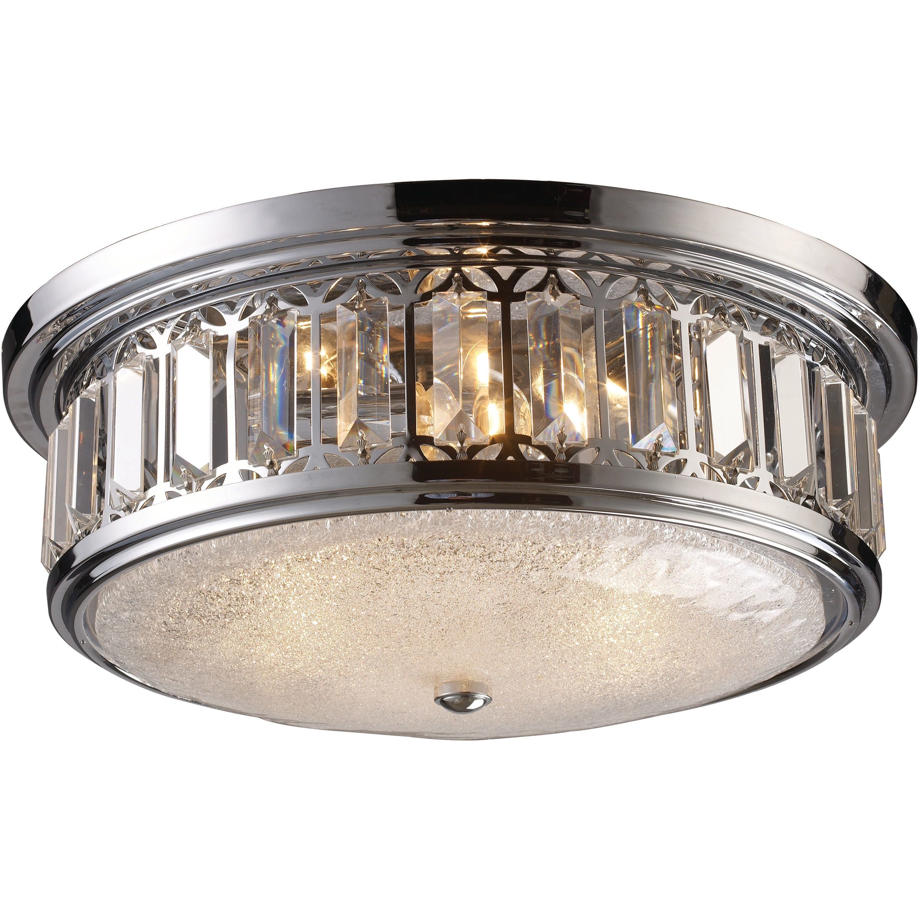 Salena 3 Light 16 inch Polished Chrome Flush Mount Ceiling Light