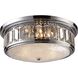 Salena 3 Light 16 inch Polished Chrome Flush Mount Ceiling Light