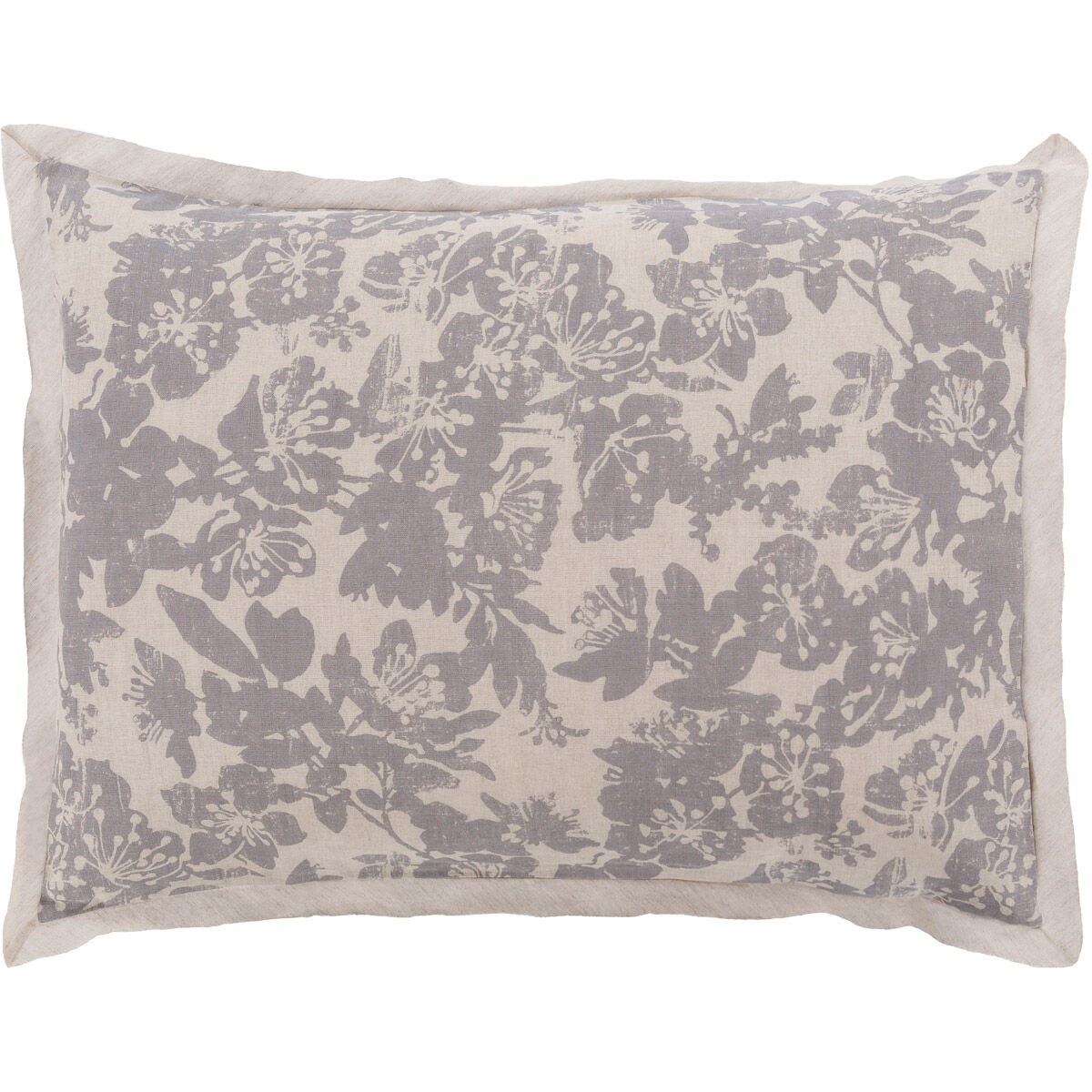 Clara 26 X 20 inch Medium Gray, Light Gray Standard Sham