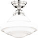 Huntley LED 12 inch Satin Nickel Semi-Flush Mount Ceiling Light