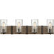 Sawyer 4 Light 30.75 inch Sequoia with Iron Rust Vanity Light Wall Light