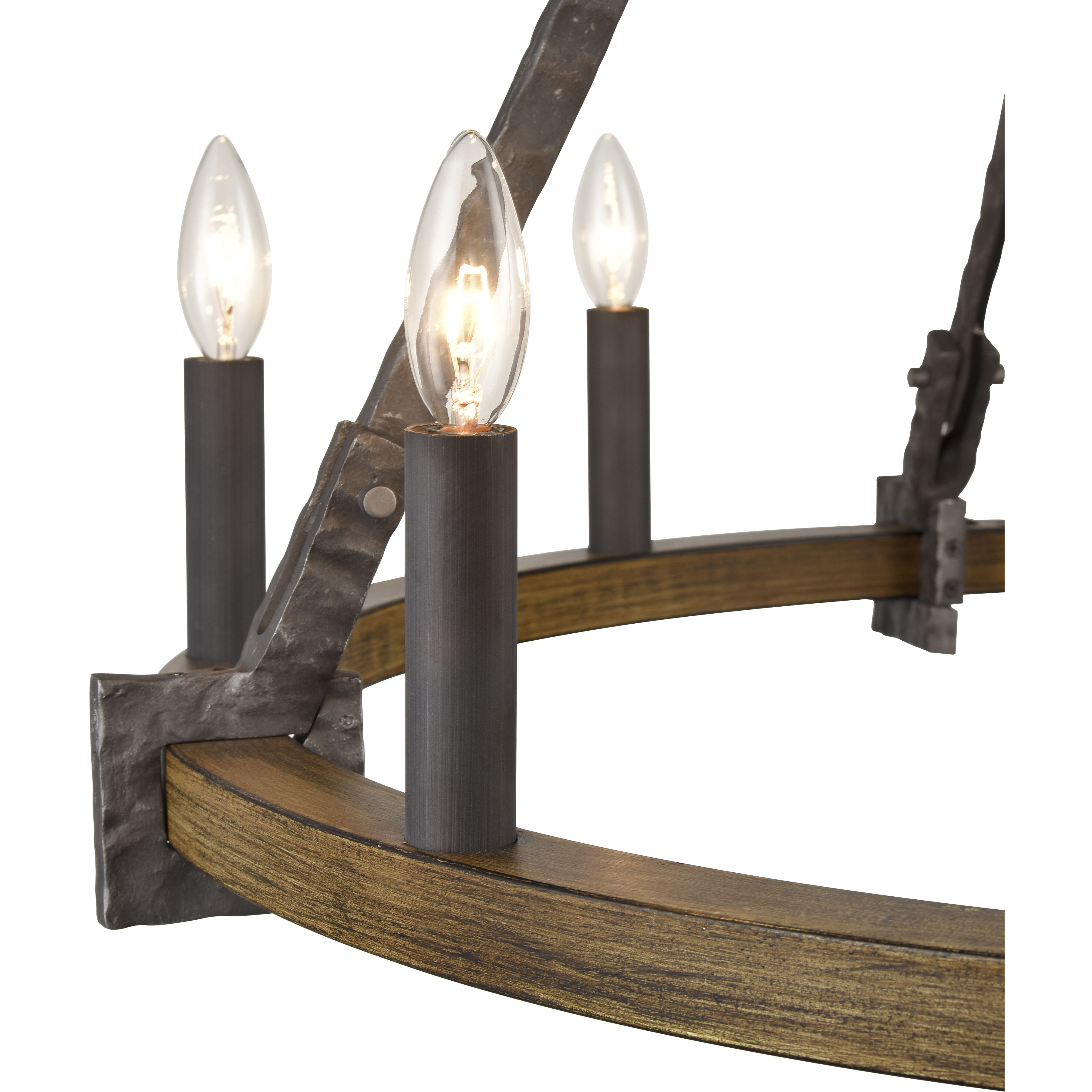 Harwell 8 Light 34.75 inch Antique Millwood Chandelier Ceiling Light