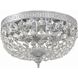 Waltham 2 Light 10 inch Polished Chrome Flush Ceiling Light in Clear Hand Cut