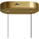 Curva LED 22 inch Brass Chandelier Ceiling Light