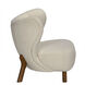 Boggio Dark Walnut and Off White Fabric Occasional Chair