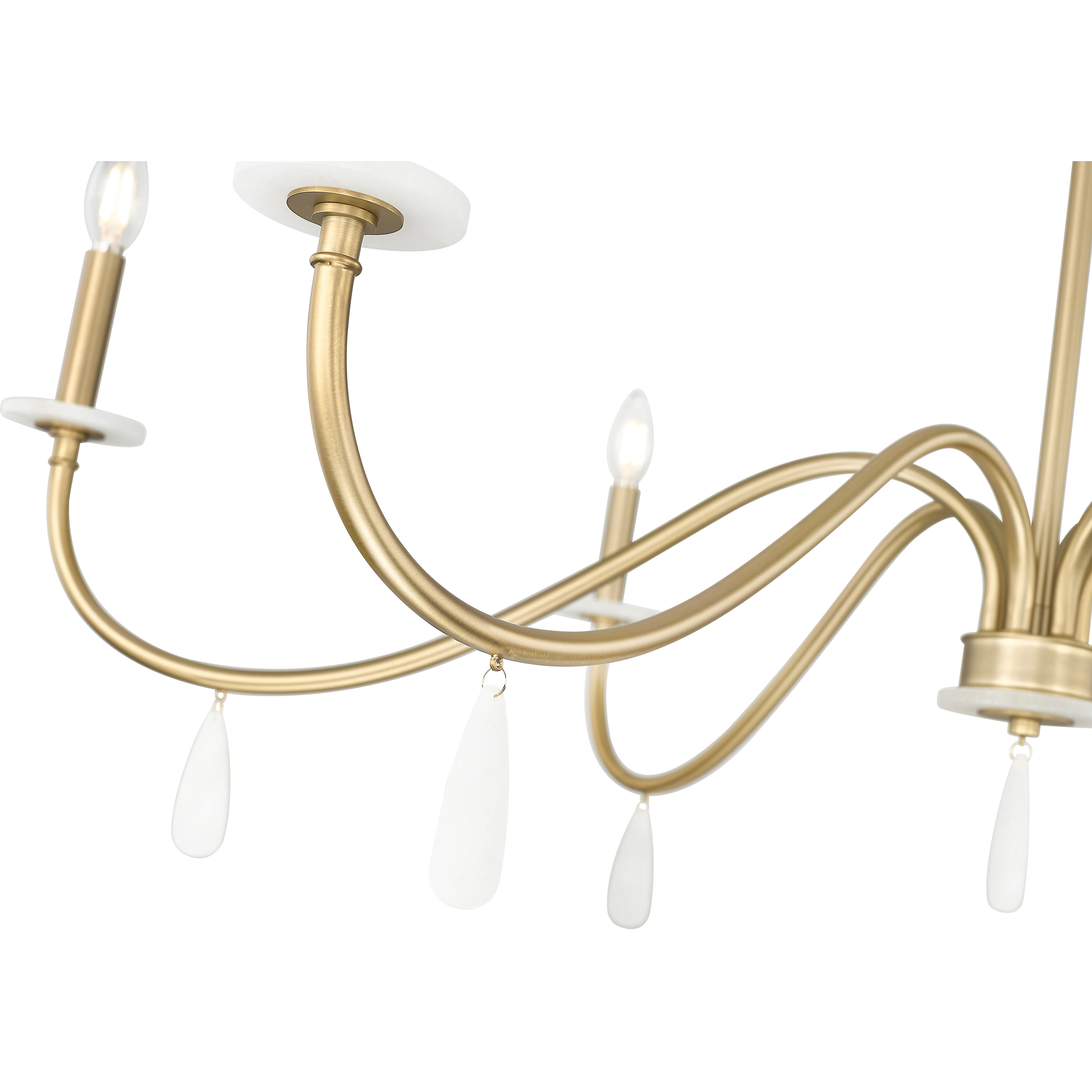 Toussant 6 Light 45 inch Mondern Gold Chandelier Ceiling Light in Modern Gold