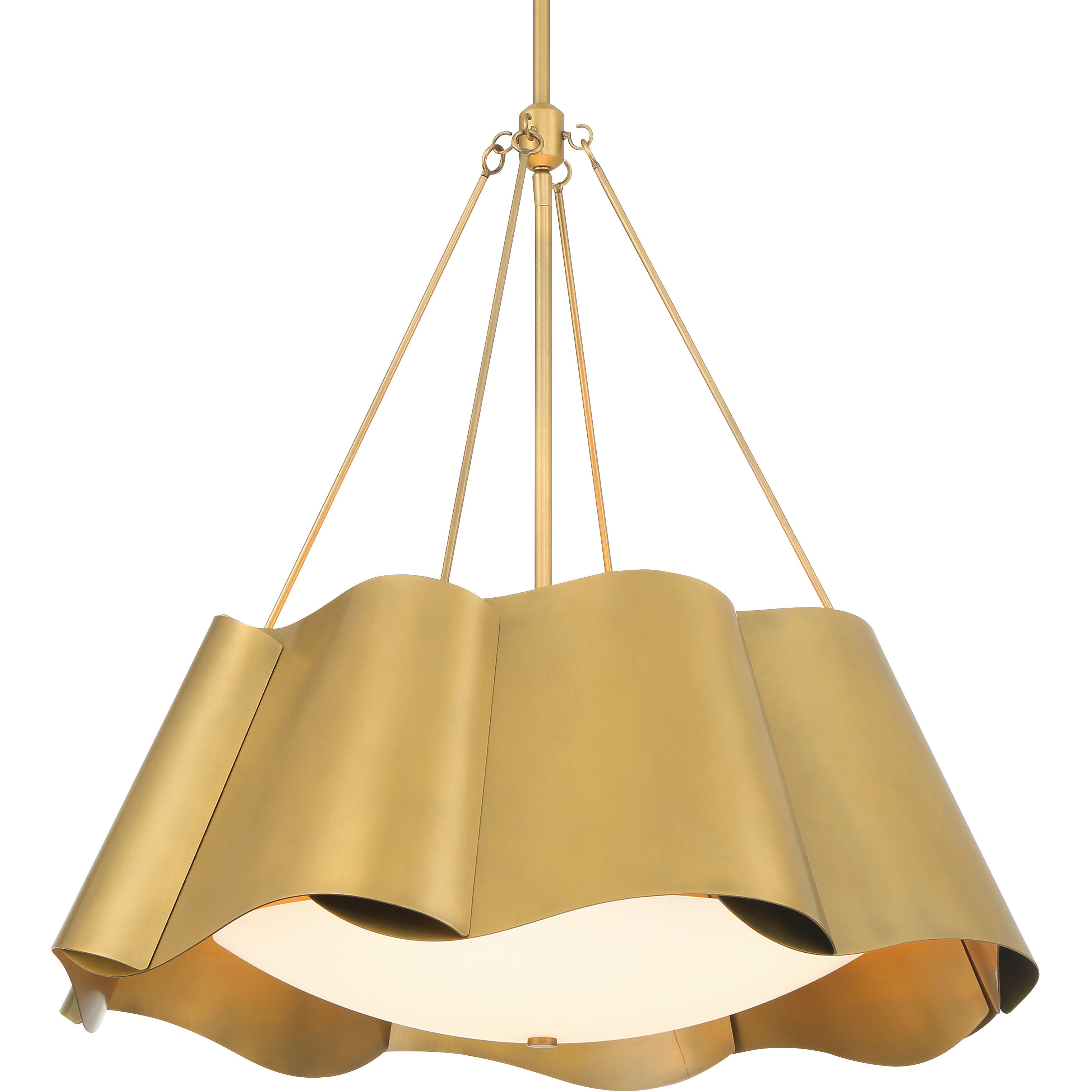 Waveform 4 Light 26 inch Legacy Brass Pendant Ceiling Light