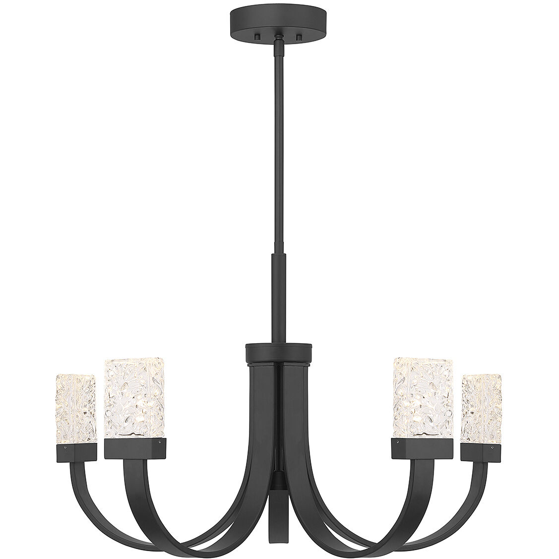 Kahn LED 30 inch Matte Black Chandelier Ceiling Light