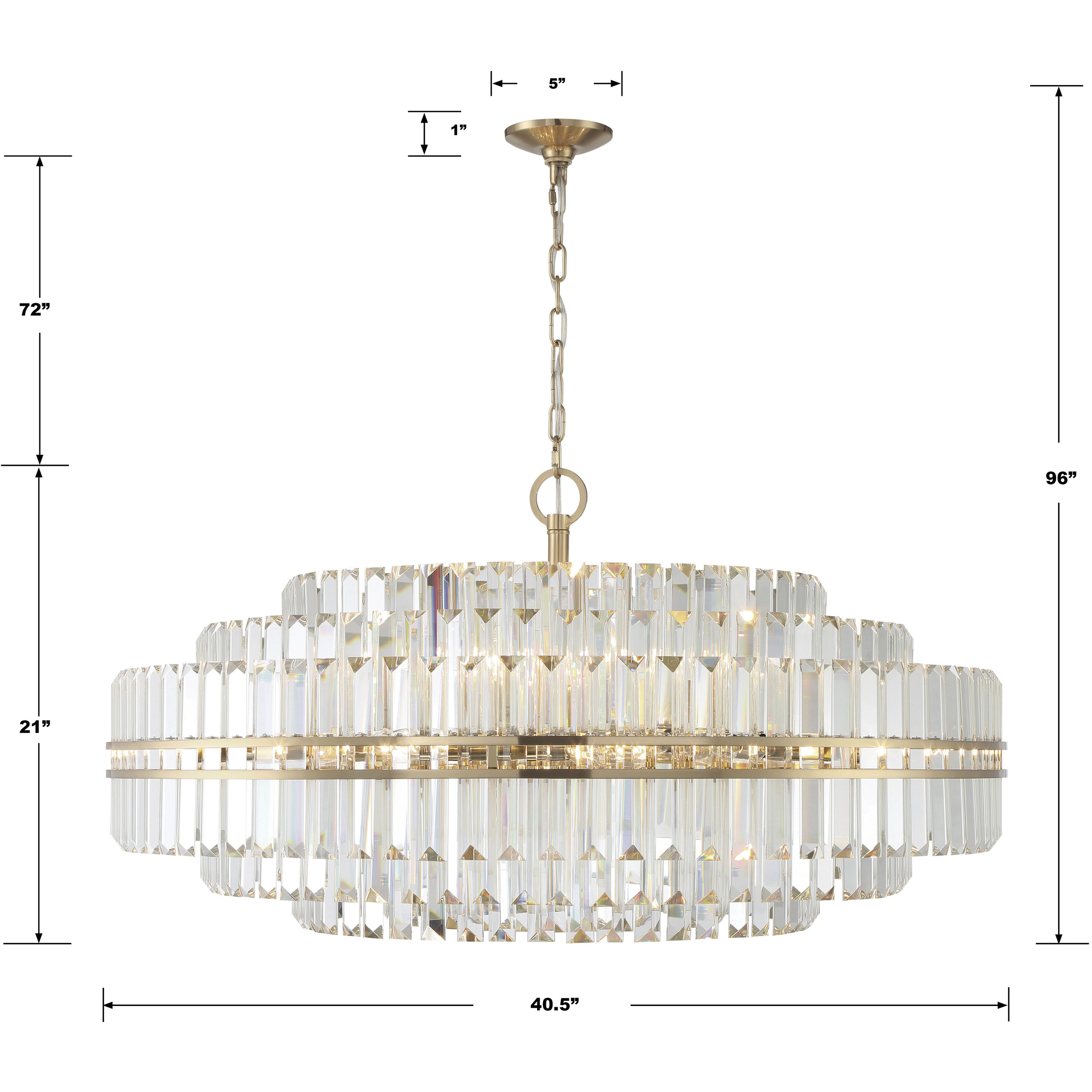 Hayes 32 Light 40.5 inch Aged Brass Chandelier Ceiling Light