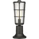 Helix 1 Light 18 inch Black Outdoor Pier Mounted Fixture