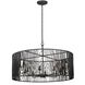 Morre 8 Light 36 inch Black Iron Pendant Foyer Ceiling Light