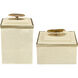 Brenner 5.25 X 5.25 inch Ivory with Brown Box, Set of 2