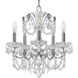 Century 5 Light 17 inch Polished Silver Chandelier Ceiling Light