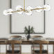 Alora Mood Willow 8 Light 48.25 inch Brushed Gold Linear Pendant Ceiling Light in Clear Glass