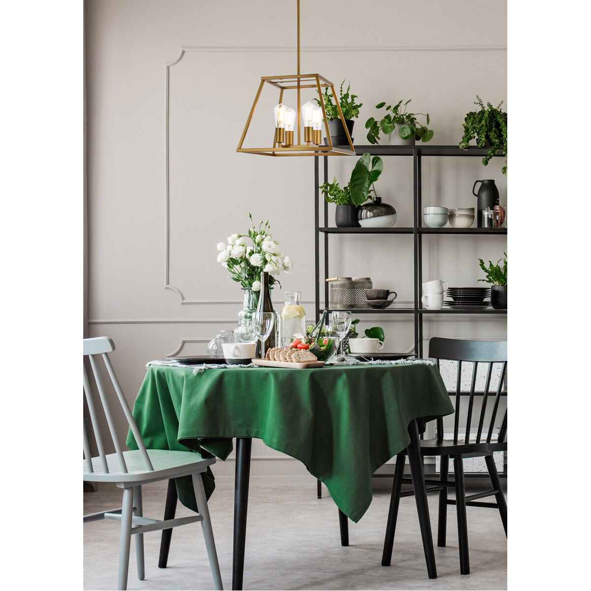 Declan 4 Light 16 inch Brass Pendant Ceiling Light