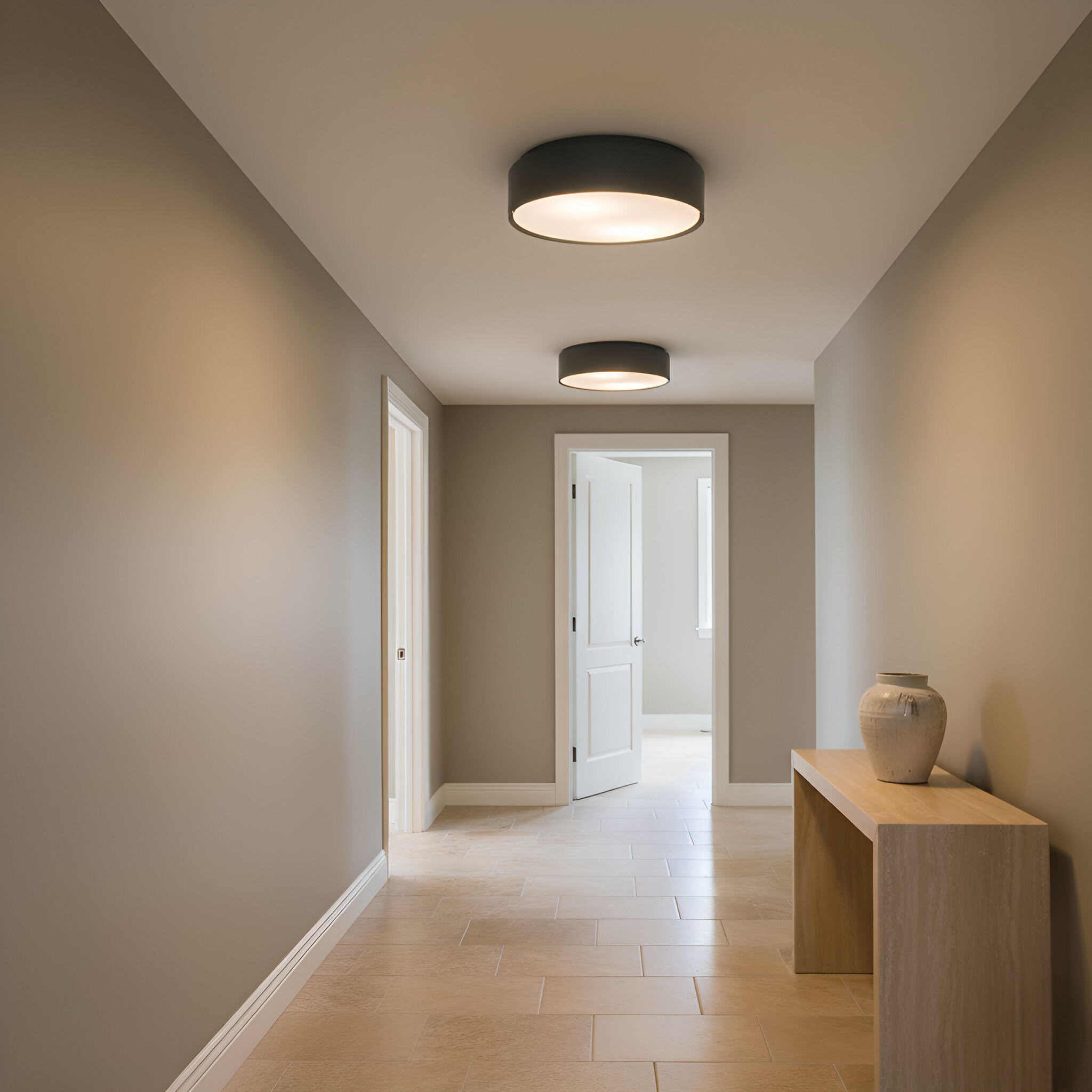 Drew & Jonathan Dartmore 3 Light 18 inch Midnight Black Flush Mount Ceiling Light, Large