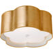 kate spade new york Bryce 2 Light 15 inch Gild Flush Mount Ceiling Light in Gild and White, Medium