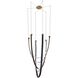 Ayers LED 43.25 inch Champagne Gold and Black and Brown Chandelier Ceiling Light