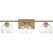 Glint 3 Light 24 inch Legacy Brass Vanity Light Wall Light