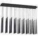 Sean Lavin Pylon LED Nightshade Black Chandelier Ceiling Light, Integrated LED