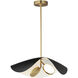 Carmen LED 24 inch Black and Gold Single Pendant Ceiling Light in Black/Gold