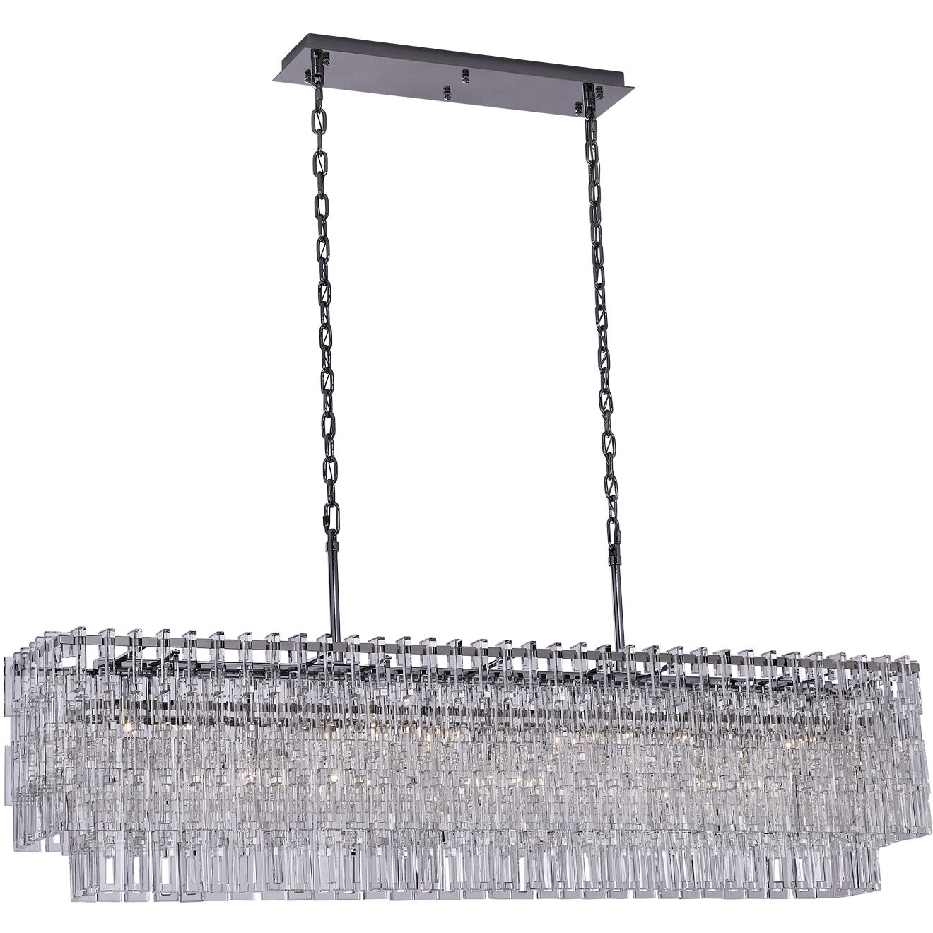 Catene 7 Light 12 inch Chrome Linear Pendant Ceiling Light