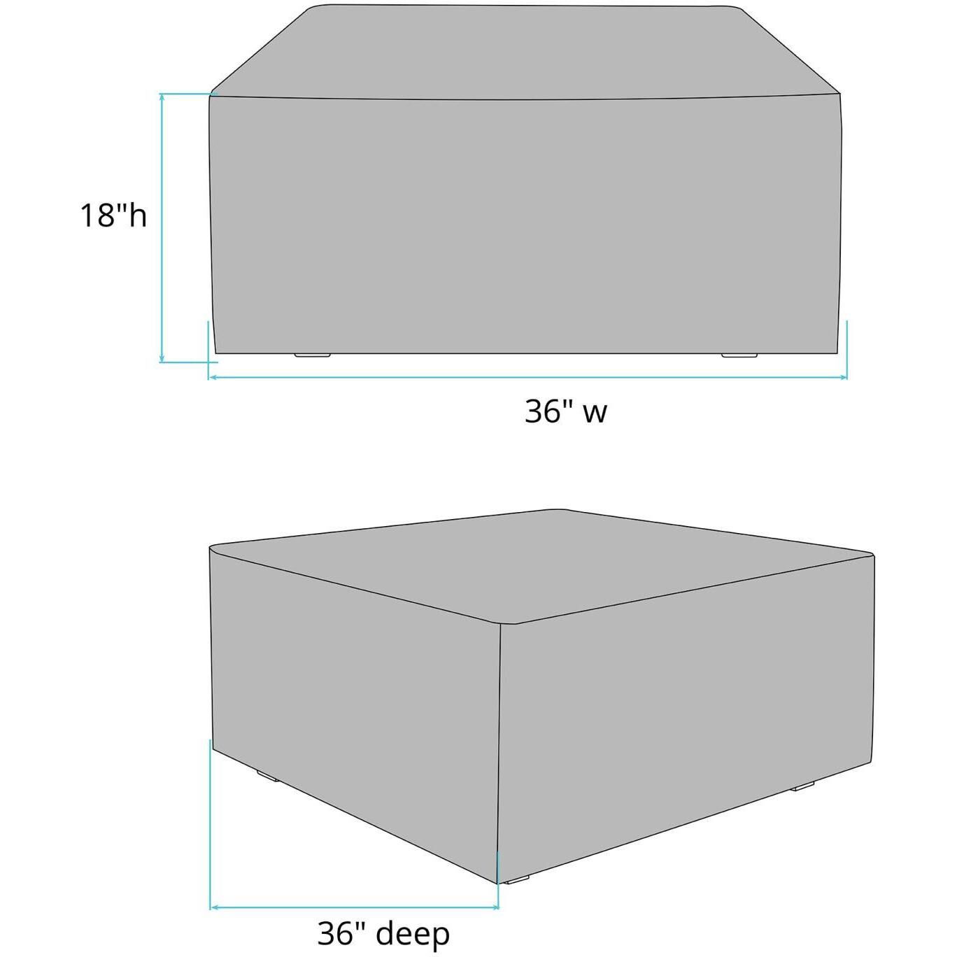 Universal 18 inch Black Ottoman, 36in Square, The Avanti Collection