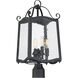 Glenwood 4 Light 21.75 inch Black Outdoor Post Lantern