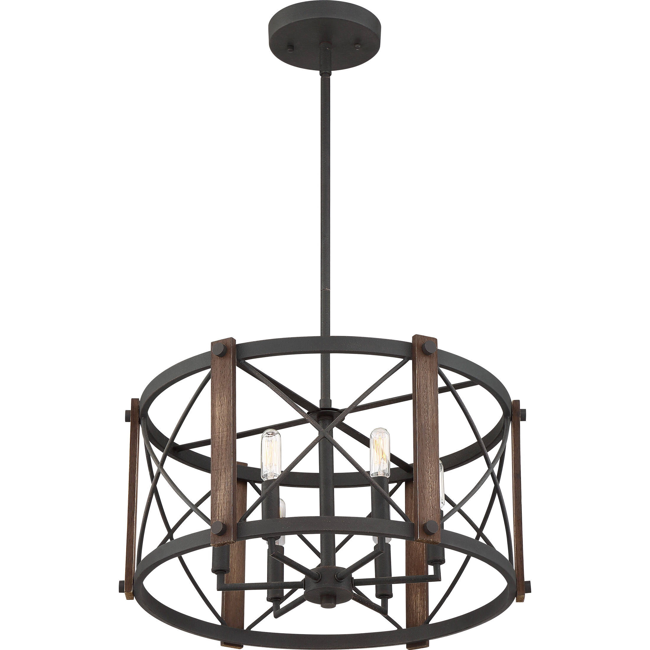 Baron 6 Light 20 inch Marcado Black Pendant Ceiling Light