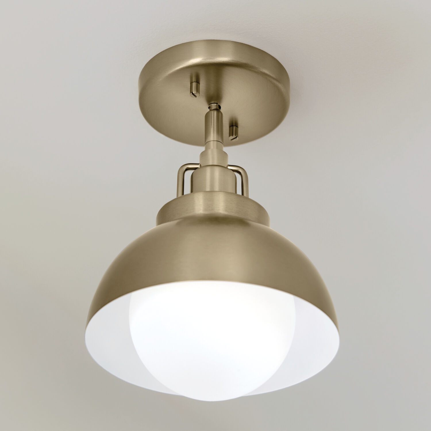 Niva LED 8 inch Champagne Bronze Semi Flush Mount Ceiling Light
