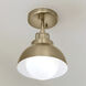 Niva LED 8 inch Champagne Bronze Semi Flush Mount Ceiling Light