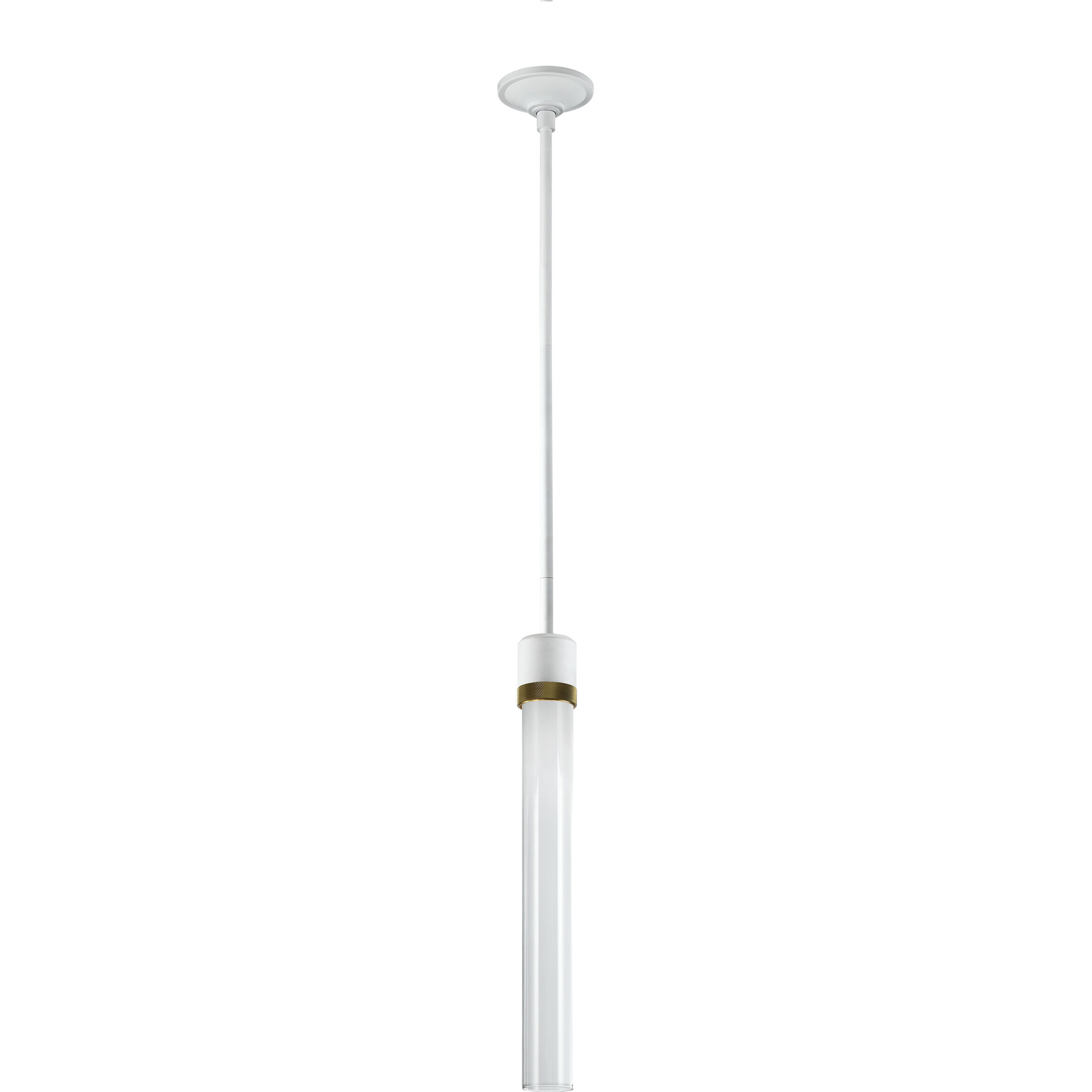 Zigrina 1 Light 5.13 inch Matte White with Aged Brass Pendant Ceiling Light