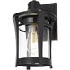 Artemis 1 Light 11 inch Black Outdoor Wall Sconce