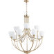 Enclave 12 Light 35 inch Aged Silver Leaf Chandelier Ceiling Light