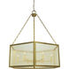 Mila 6 Light 36 inch Brushed Brass Foyer Chandelier Ceiling Light