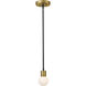 Neutra 1 Light 6 inch Matte Black and Foundry Brass Pendant Ceiling Light in Matte Black and Factory Bronze