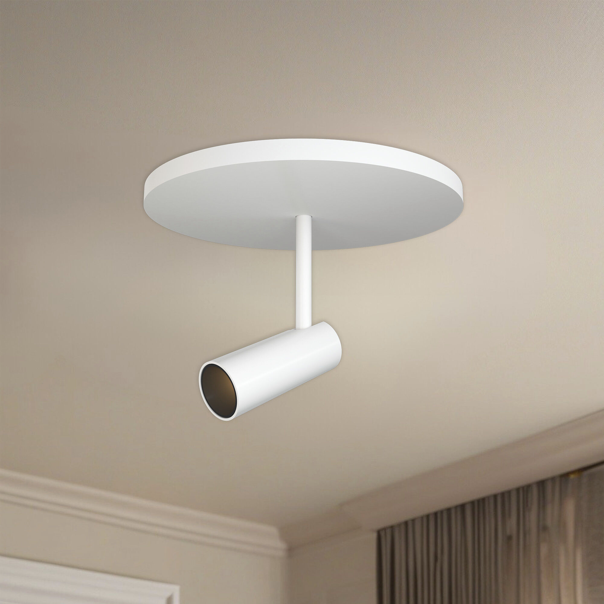 Downey LED 4.38 inch White Semi-Flush Mount Ceiling Light