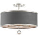 Luxour 5 Light 20 inch Polished Nickel Convertible Pendant Semi Flush Ceiling Light