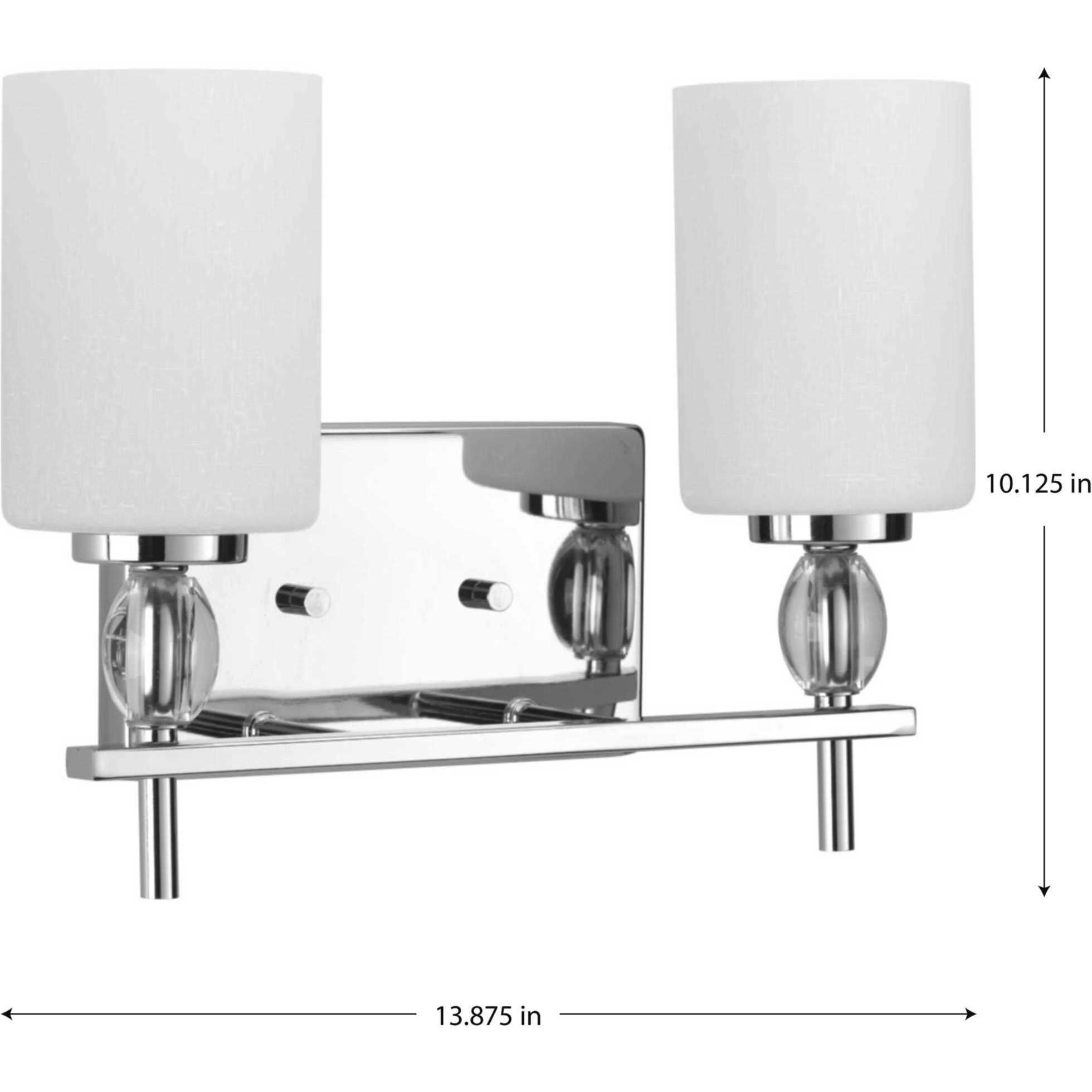 Status 2 Light 14 inch Polished Chrome Bath Vanity Wall Light