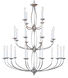 Home Basics 24 Light 42 inch Brushed Nickel Chandelier Ceiling Light