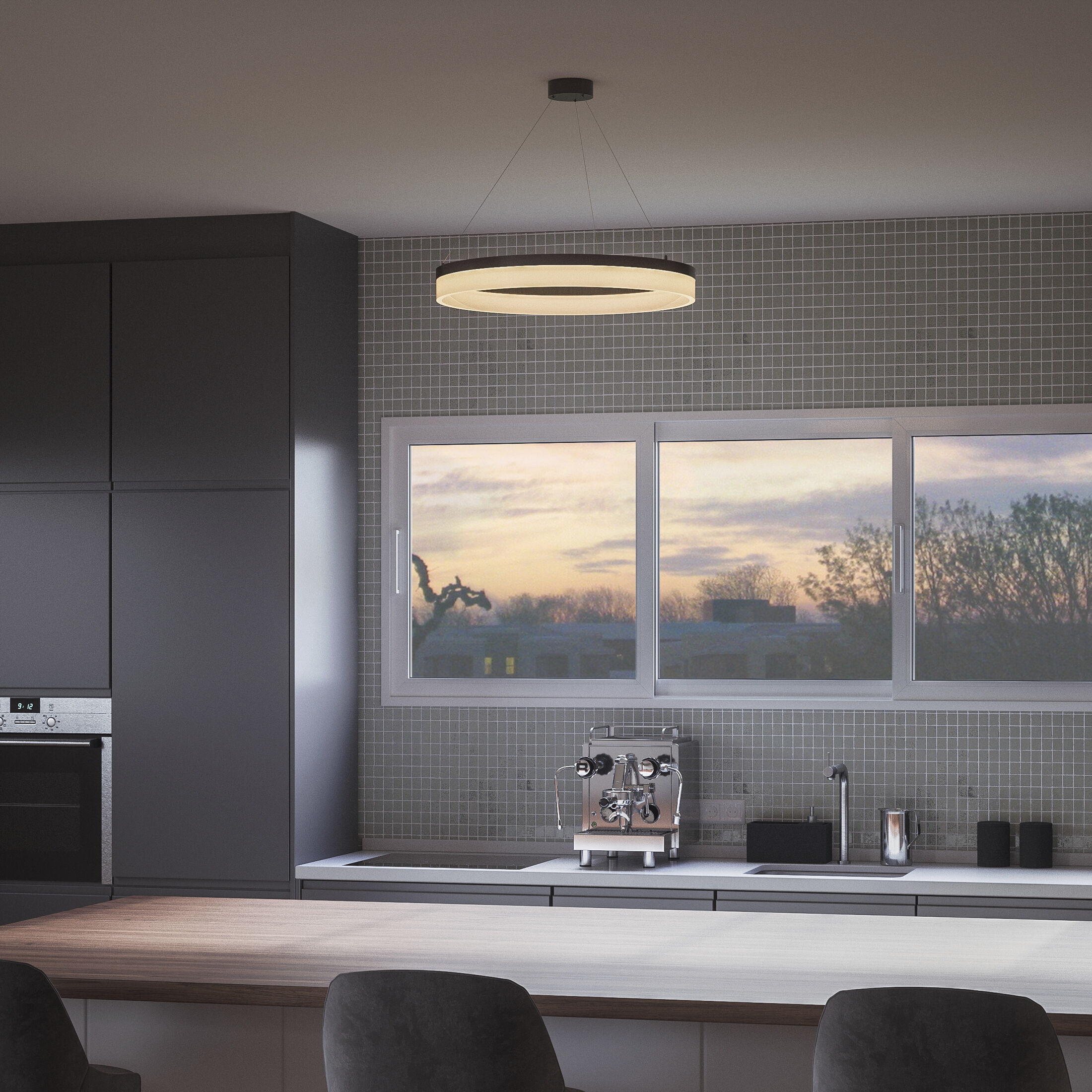 Cohen LED 24 inch Oil Rubbed Bronze Pendant Ceiling Light