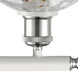 Ballston Athens Water Glass 2 Light 18 inch White and Polished Chrome Bath Vanity Light Wall Light