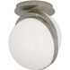 Michael Berman Brut 1 Light 7 inch Polished Nickel Flushmount Ceiling Light