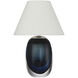 Danza 15 inch 3 watt Blue and Clear and Polished NIckel Table Lamp Portable Light