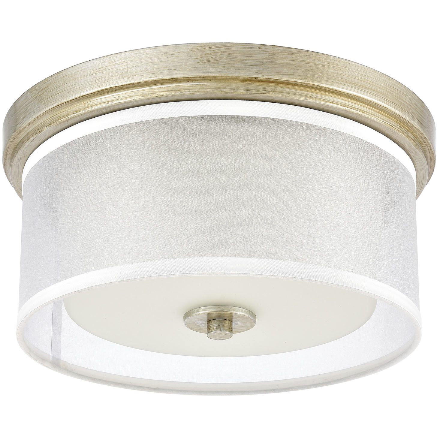 Diffusion 2 Light 13 inch Aged Silver Flush Mount Ceiling Light