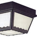 Wavy 2 Light 9.5 inch Black Outdoor Flush Mount