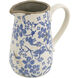 Flower Blue and White Pitcher